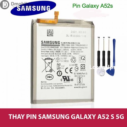 Thay pin Samsung galaxy A52, A52s 5G tốt tại Hà Nội