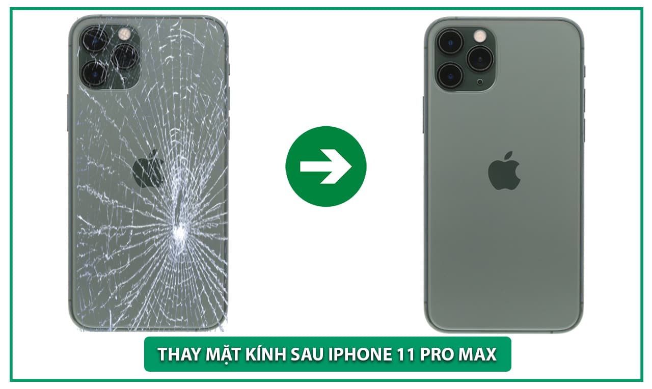 Thay Mặt Kính Lưng Sau Iphone 11 Pro Max Tại Hà Nội