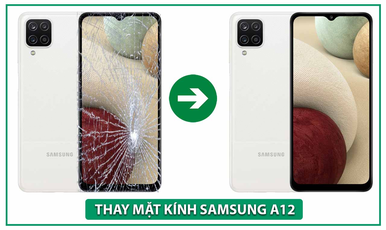 thay kính samsung a12