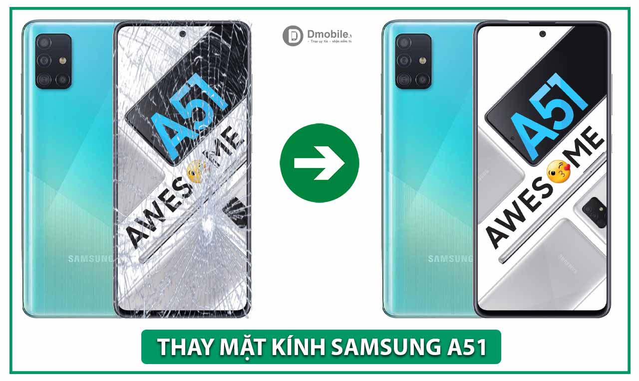 thay kính samsung a51