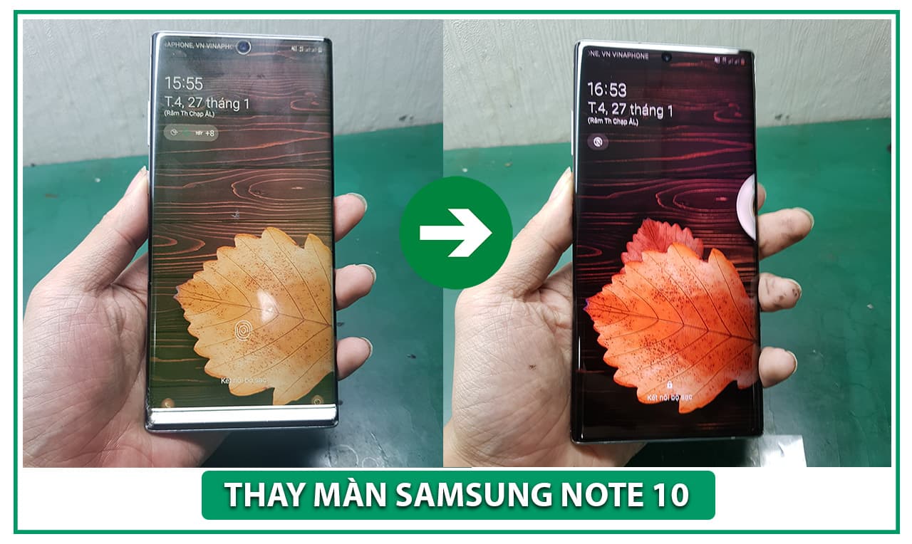 thay màn hình samsung note 10