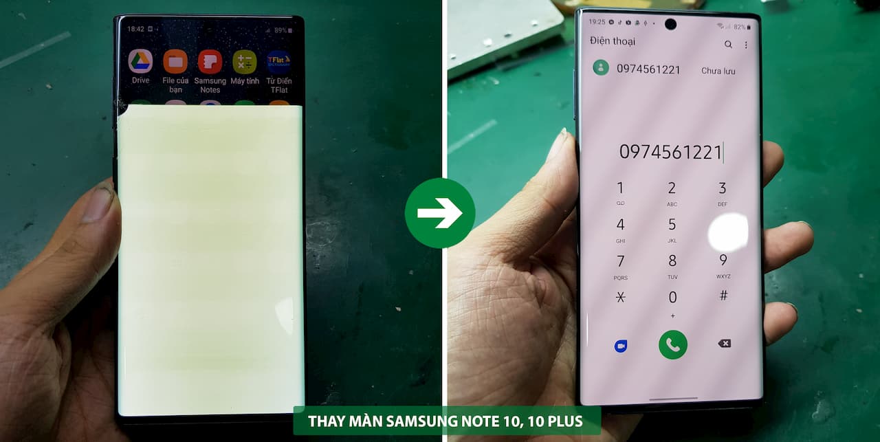 thay màn samsung note 10