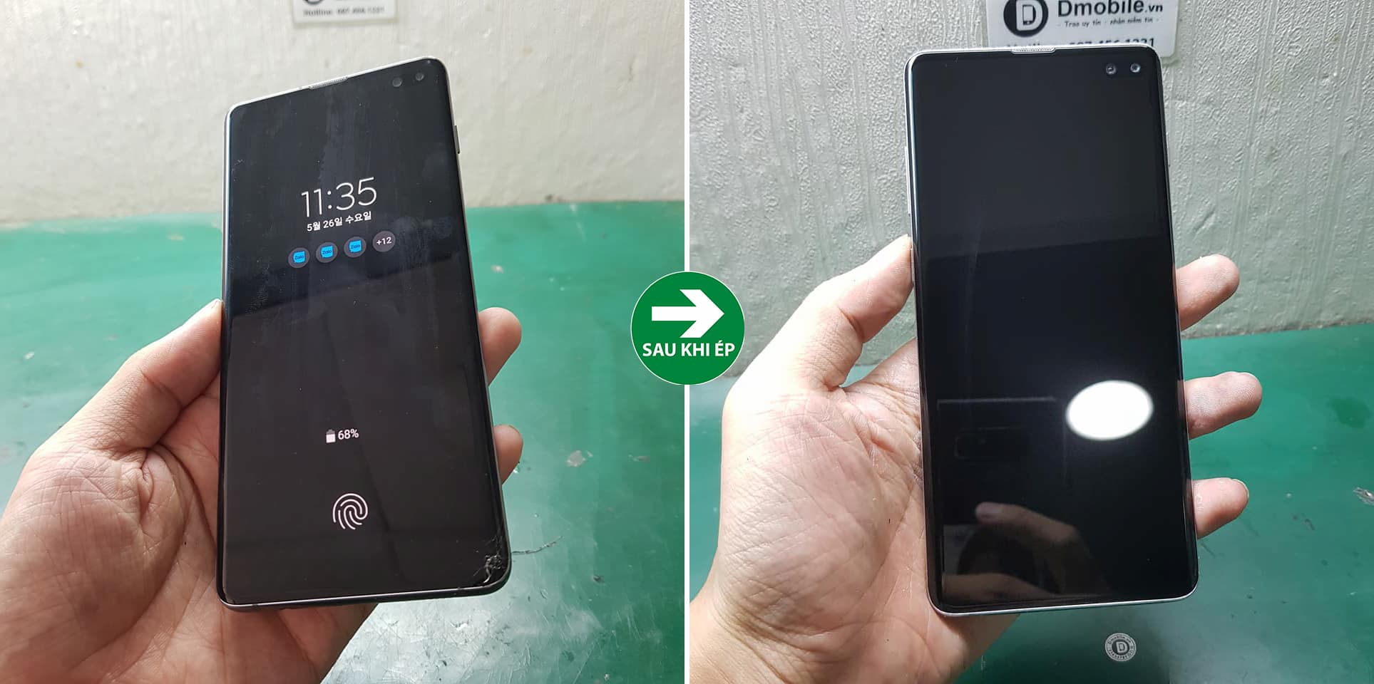 thay mặt kính samsung s10 plus