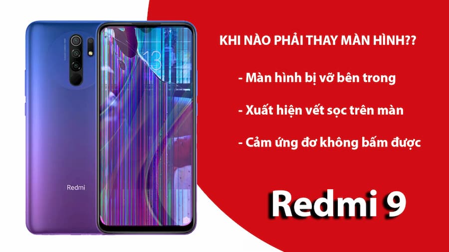 Thay mặt kính xiaomi redmi 9